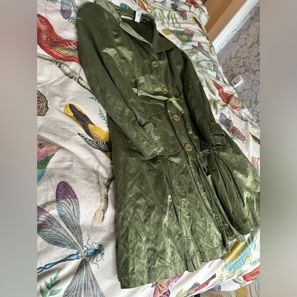 Metallic Green Sz 12 Spring Coat - Picture 1 of 8
